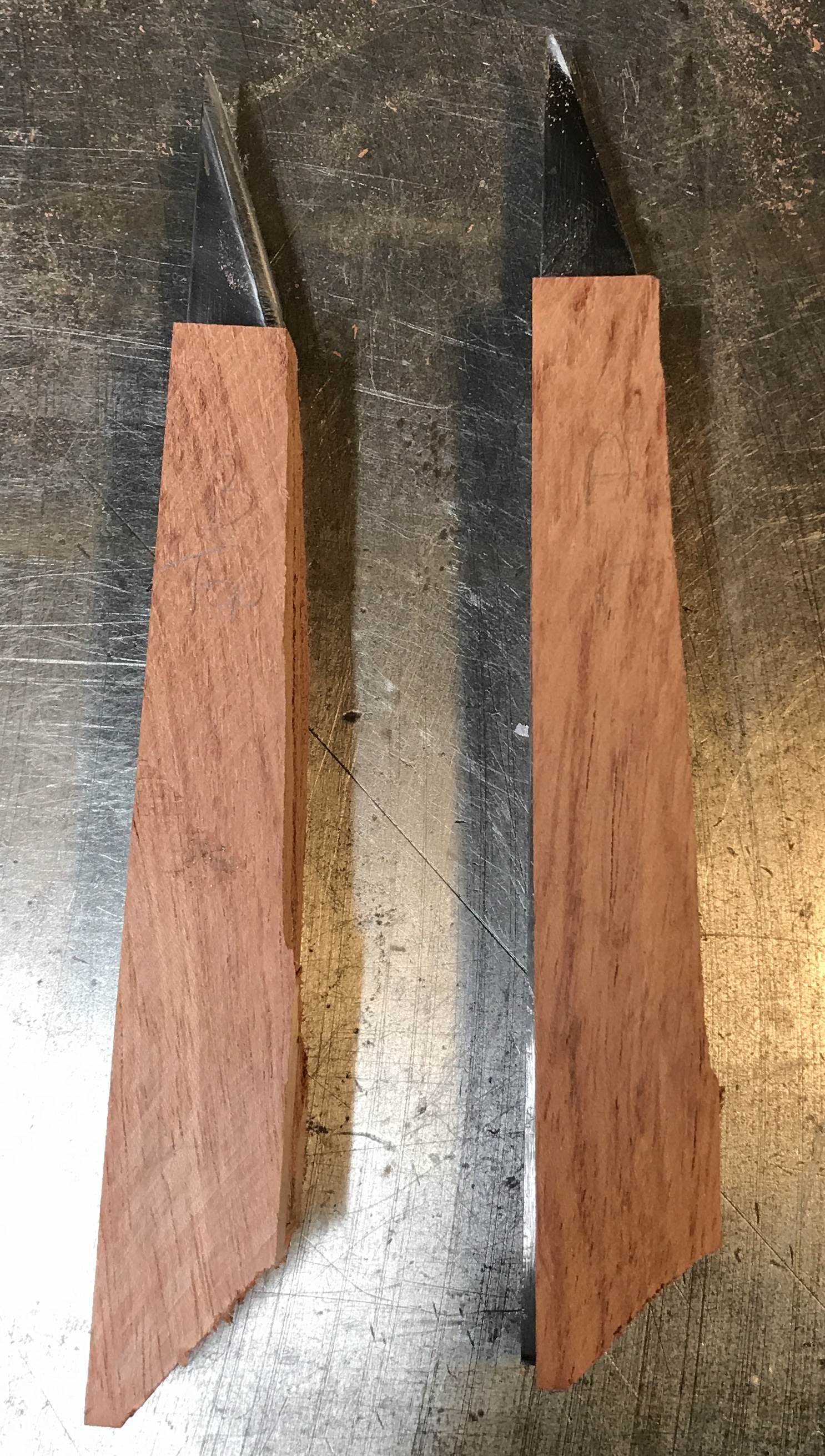 Marking handles rough cut